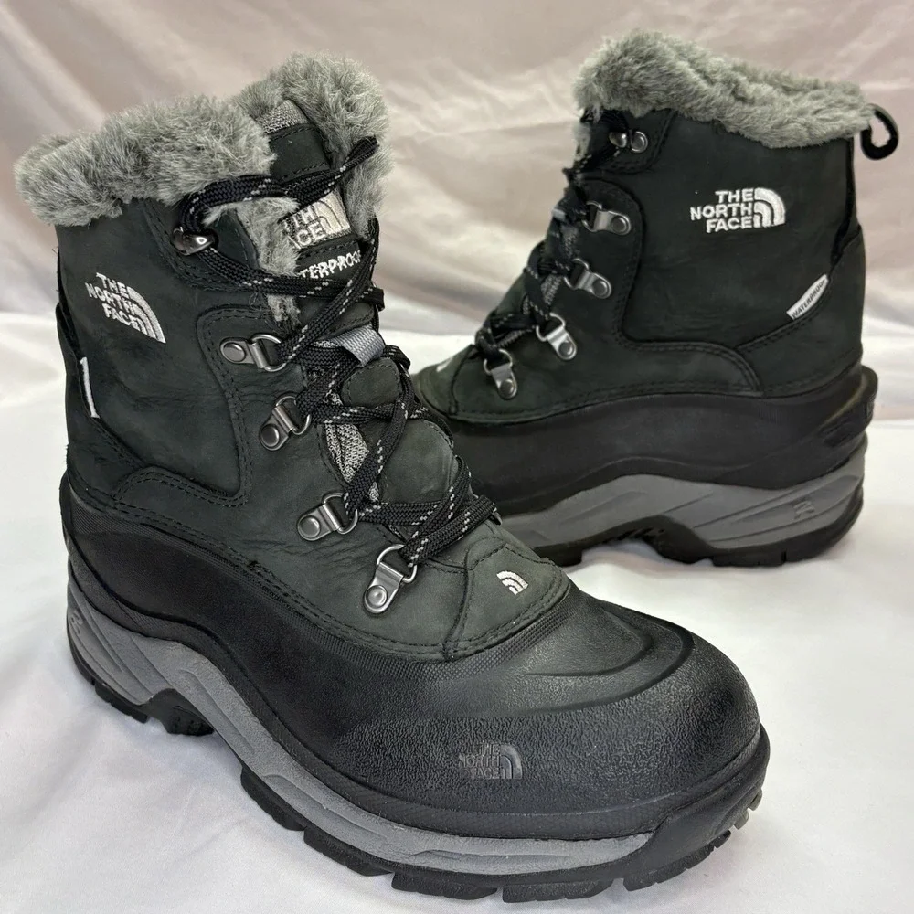 The North Face Chilkat Waterproof Duck Boots Women's 8.5‎ LaceUp Snow PrimaLoft